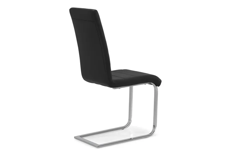 Ruokatuoli Jack Keinonahka - Musta/Kromi - Huonekalut - Tuoli & nojatuoli - Ruokapöydän tuolit