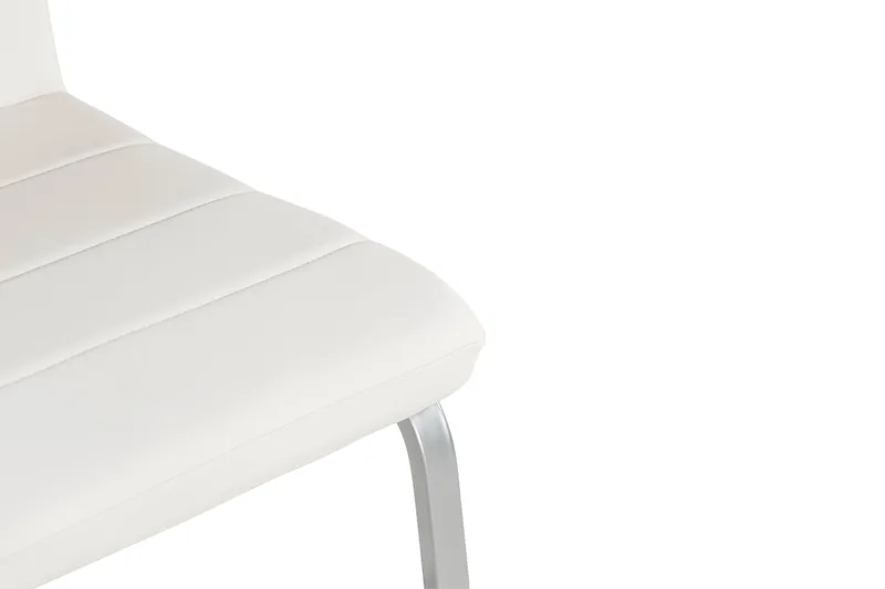 Ruokatuoli Jack Keinonahka - Valkoinen/Kromi - Huonekalut - Tuoli & nojatuoli - Ruokapöydän tuolit