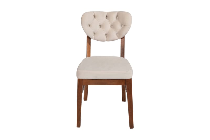 Ruokatuoli Jodon - Pähkinä/Beige - Huonekalut - Tuoli & nojatuoli - Ruokapöydän tuolit