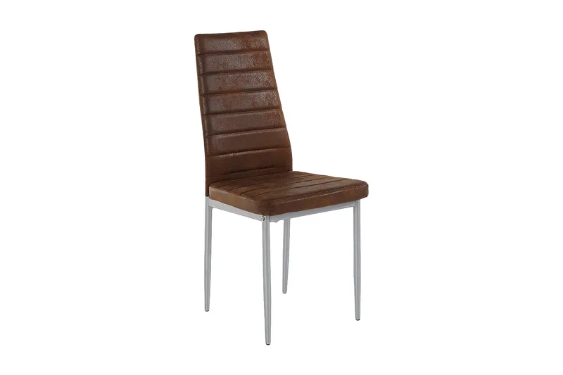 Ruokatuoli Karia Mikrokuitu 2-pak, Ruskea/Hopea