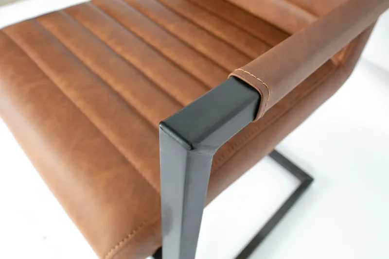 Ruokatuoli Keinonahka Liston - Konjakki - Huonekalut - Tuoli & nojatuoli - Ruokapöydän tuolit