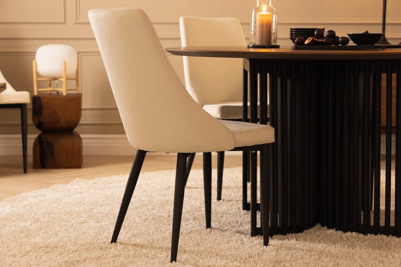 Ruokatuoli Leone - Musta/Beige - Huonekalut - Tuoli & nojatuoli - Ruokapöydän tuolit