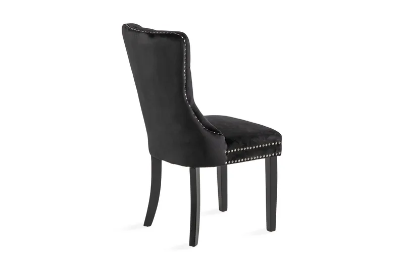 Ruokatuoli Lossmen Sametti - Musta - Huonekalut - Tuoli & nojatuoli - Ruokapöydän tuolit