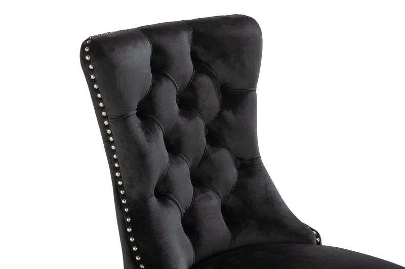 Ruokatuoli Lossmen Sametti - Musta - Huonekalut - Tuoli & nojatuoli - Ruokapöydän tuolit