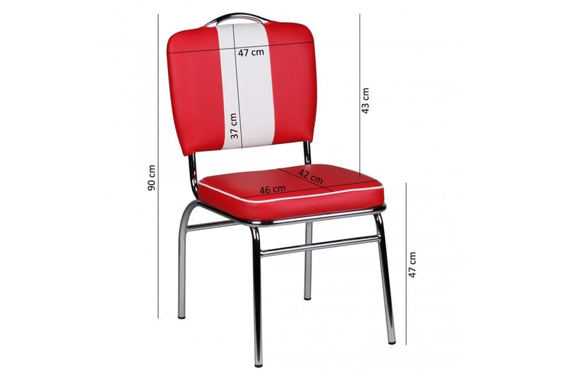 Ruokatuoli Markeesha - Punainen - Huonekalut - Tuoli & nojatuoli - Ruokapöydän tuolit