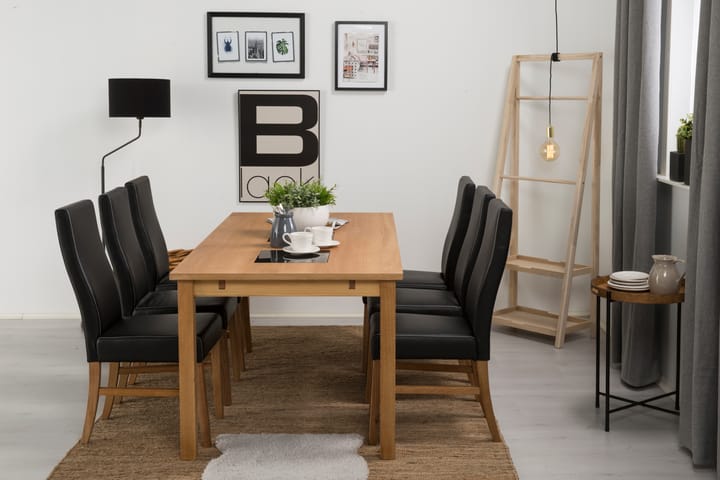Ruokatuoli Max - Musta/Ruskea - Ruokapöydän tuolit