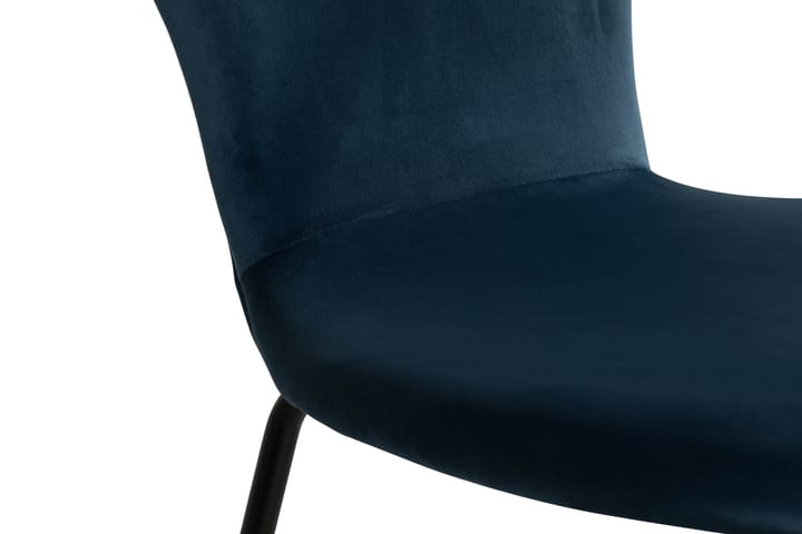 Ruokatuoli Miko Sametti - Sininen/Musta - Ruokapöydän tuolit