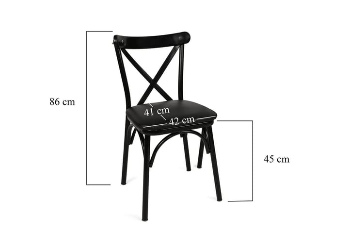 Ruokatuoli Mirranch 4-pak - Musta - Ruokapöydän tuolit