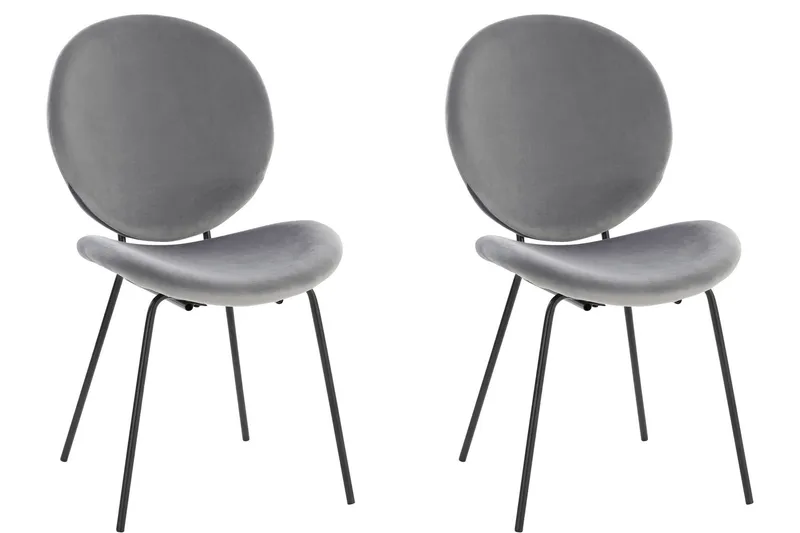 Ruokatuoli Molholm, Sametti/Harmaa/Musta