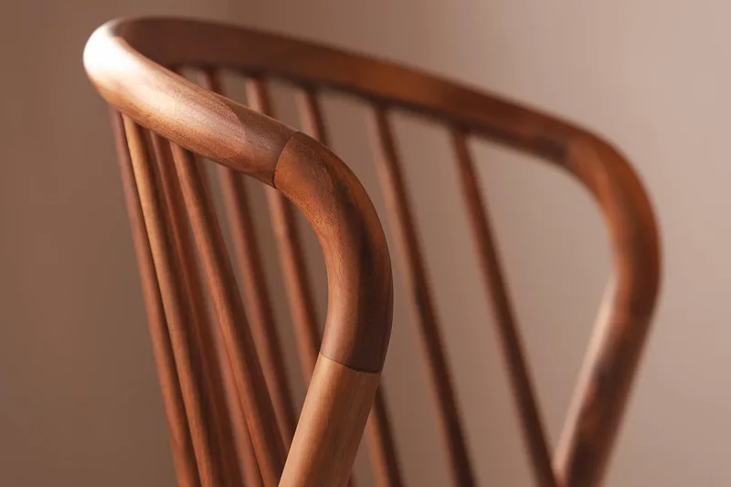 Ruokatuoli Noira Käsinojilla - Pähkinä/Harmaa - Huonekalut - Tuoli & nojatuoli - Ruokapöydän tuolit