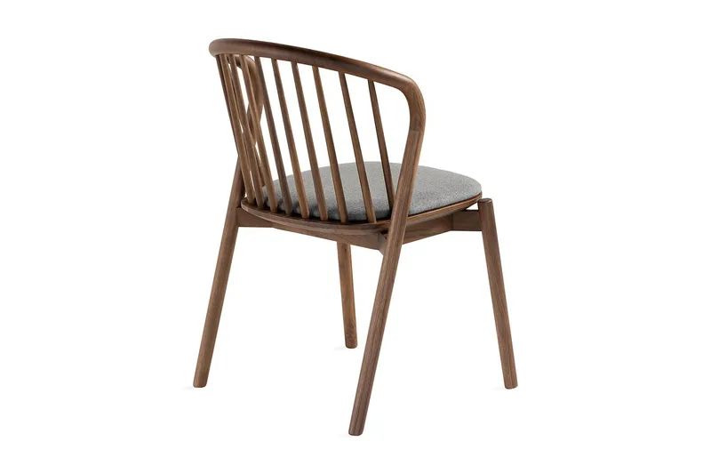 Ruokatuoli Noira Käsinojilla - Pähkinä/Harmaa - Huonekalut - Tuoli & nojatuoli - Ruokapöydän tuolit