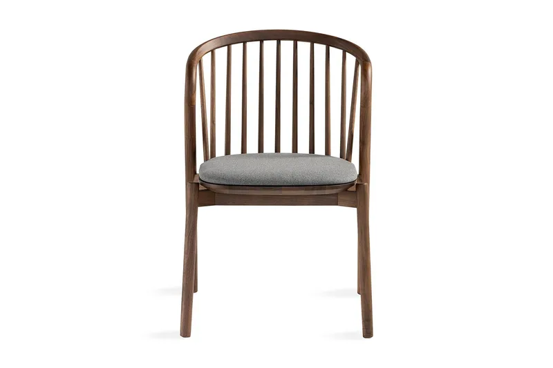 Ruokatuoli Noira Käsinojilla - Pähkinä/Harmaa - Huonekalut - Tuoli & nojatuoli - Ruokapöydän tuolit