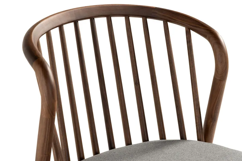 Ruokatuoli Noira Käsinojilla - Pähkinä/Harmaa - Huonekalut - Tuoli & nojatuoli - Ruokapöydän tuolit