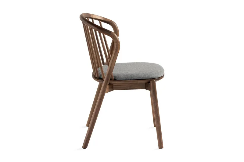 Ruokatuoli Noira Käsinojilla - Pähkinä/Harmaa - Huonekalut - Tuoli & nojatuoli - Ruokapöydän tuolit