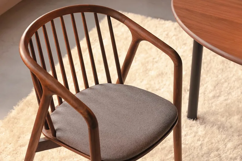 Ruokatuoli Noira - Pähkinä/Harmaa - Huonekalut - Tuoli & nojatuoli - Ruokapöydän tuolit