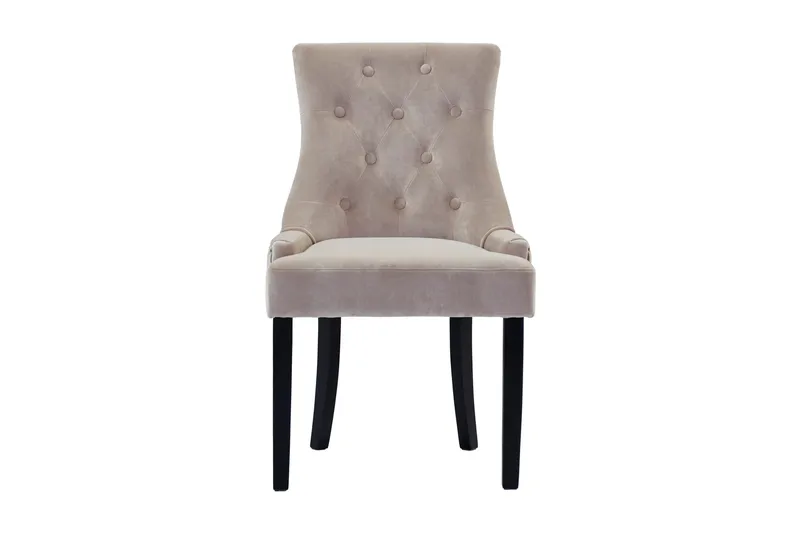 Ruokatuoli Ophelia Sametti - Hiekka/Beige - Huonekalut - Tuoli & nojatuoli - Ruokapöydän tuolit