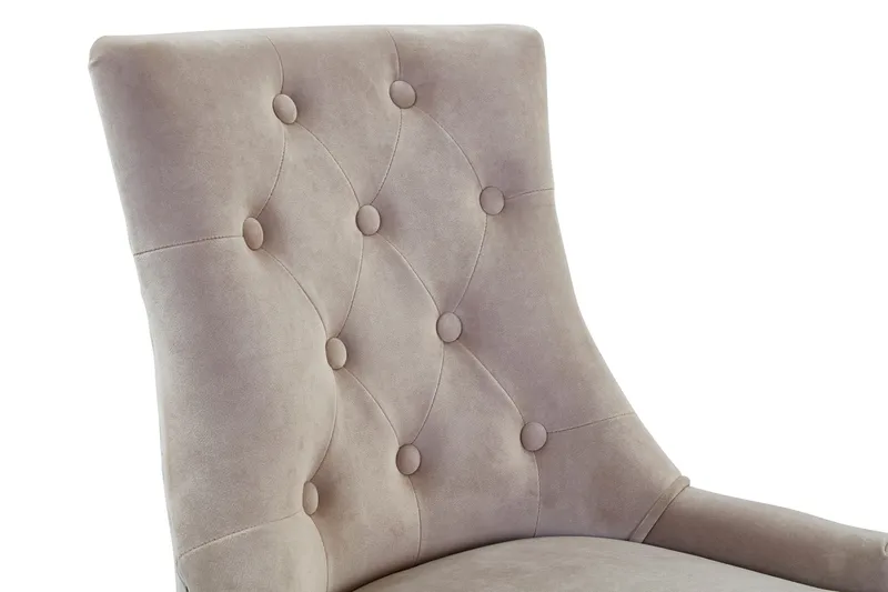 Ruokatuoli Ophelia Sametti - Hiekka/Beige - Huonekalut - Tuoli & nojatuoli - Ruokapöydän tuolit