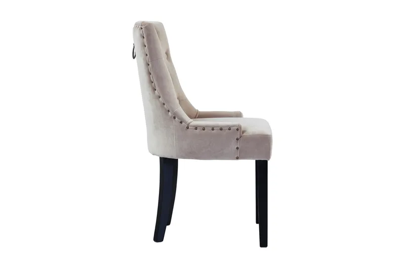 Ruokatuoli Ophelia Sametti - Hiekka/Beige - Huonekalut - Tuoli & nojatuoli - Ruokapöydän tuolit
