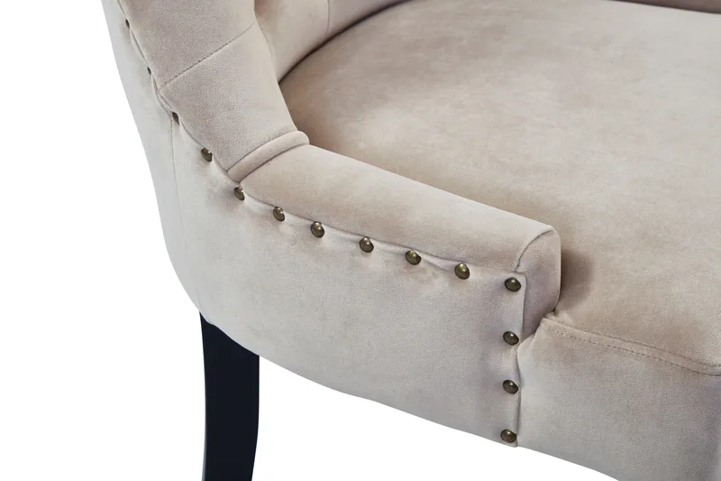 Ruokatuoli Ophelia Sametti - Hiekka/Beige - Huonekalut - Tuoli & nojatuoli - Ruokapöydän tuolit