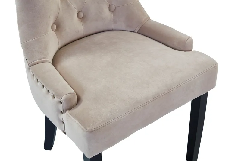 Ruokatuoli Ophelia Sametti - Hiekka/Beige - Huonekalut - Tuoli & nojatuoli - Ruokapöydän tuolit