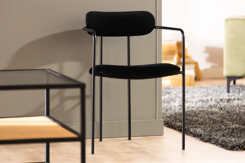 Ruokatuoli Rivana - Musta - Huonekalut - Tuoli & nojatuoli - Ruokapöydän tuolit