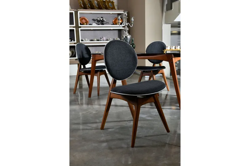 Ruokatuoli Rodrigue - Pähkinä/Antrasiitti - Huonekalut - Tuoli & nojatuoli - Ruokapöydän tuolit