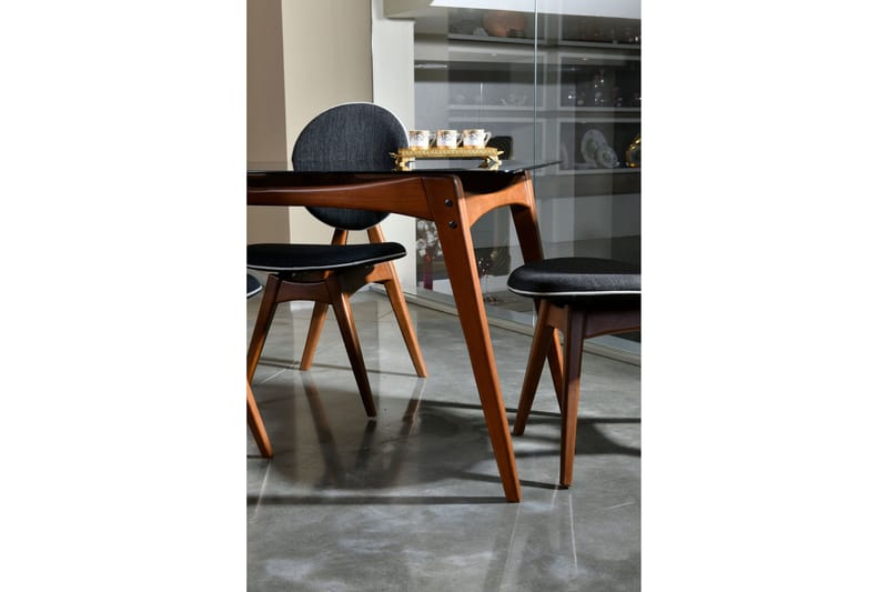 Ruokatuoli Rodrigue - Pähkinä/Antrasiitti - Huonekalut - Tuoli & nojatuoli - Ruokapöydän tuolit