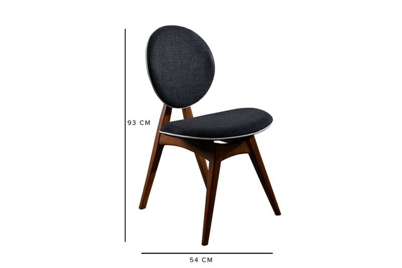 Ruokatuoli Rodrigue - Pähkinä/Antrasiitti - Huonekalut - Tuoli & nojatuoli - Ruokapöydän tuolit