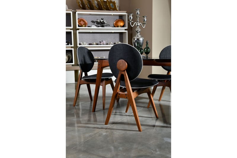Ruokatuoli Rodrigue - Pähkinä/Antrasiitti - Huonekalut - Tuoli & nojatuoli - Ruokapöydän tuolit