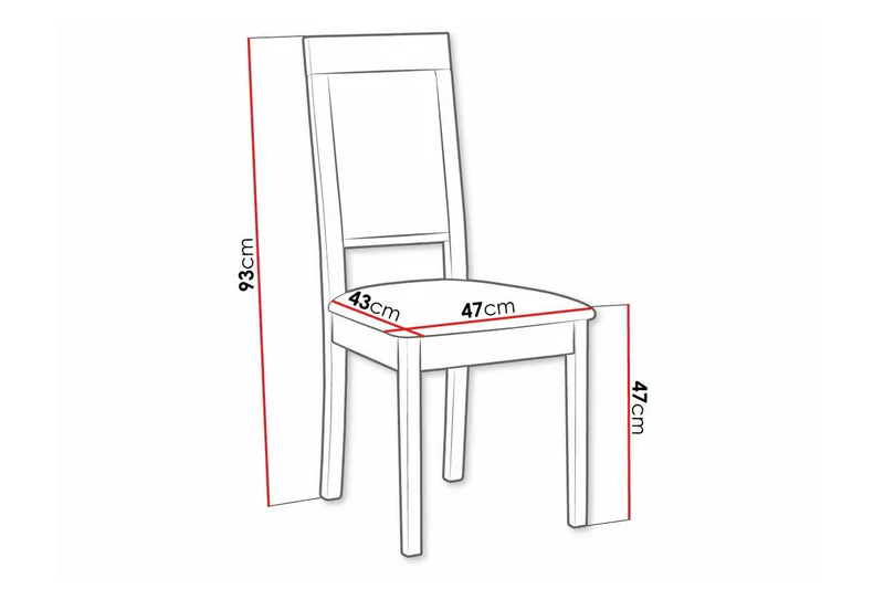 Ruokatuoli Rowden - Harmaa - Huonekalut - Tuoli & nojatuoli - Ruokapöydän tuolit