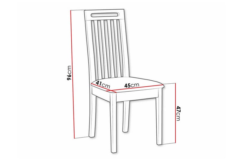 Ruokatuoli Rowden - Valkoinen - Huonekalut - Tuoli & nojatuoli - Ruokapöydän tuolit