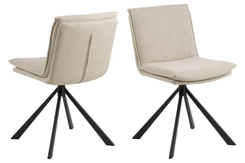 Ruokatuoli Sanam - Beige - Huonekalut - Tuoli & nojatuoli - Ruokapöydän tuolit