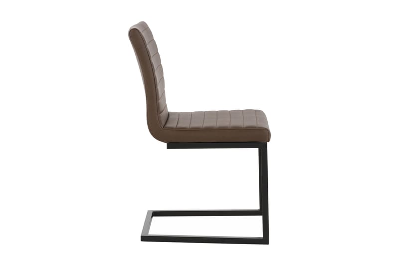Ruokatuoli Sandra 2-pak - PU/Ruskea/Metalli - Huonekalut - Tuoli & nojatuoli - Ruokapöydän tuolit