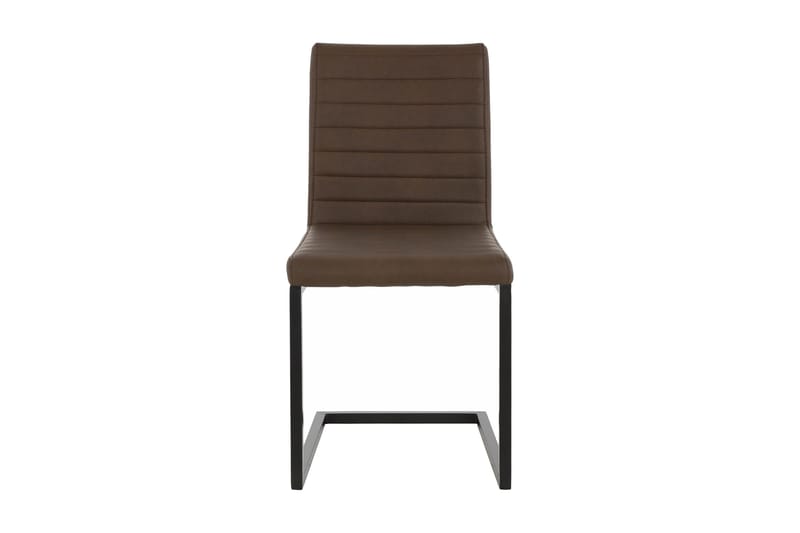 Ruokatuoli Sandra 2-pak - PU/Ruskea/Metalli - Huonekalut - Tuoli & nojatuoli - Ruokapöydän tuolit