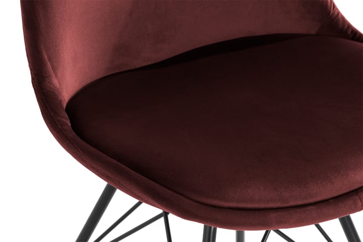 Ruokatuoli Scale Sametti - Punainen - Ruokapöydän tuolit
