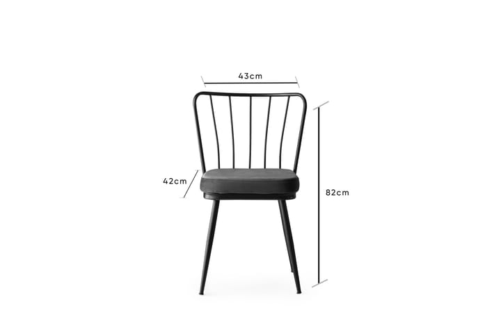 Ruokatuoli Shodon 2-pak - Musta - Ruokapöydän tuolit