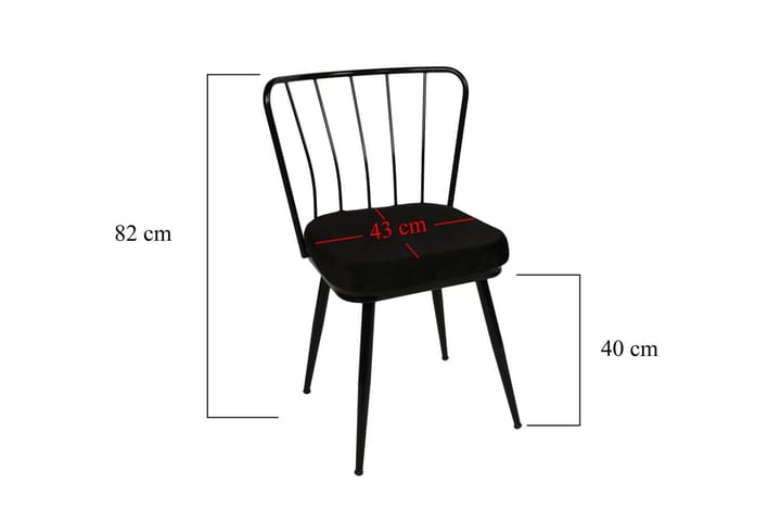 Ruokatuoli Shodon 2-pak - Musta - Ruokapöydän tuolit