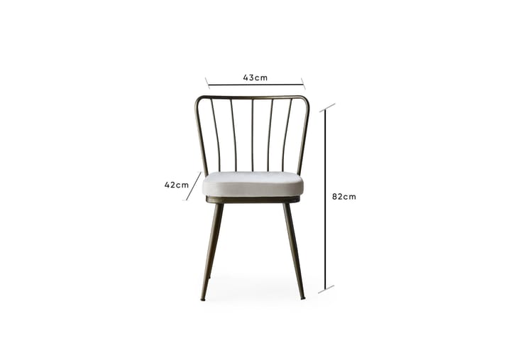 Ruokatuoli Shodon 4-pak - Tummanruskea/Valkoinen - Ruokapöydän tuolit