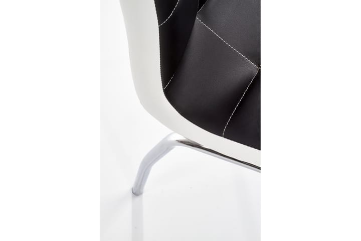 Ruokatuoli Sidra Keinonahka - Musta/Valkoinen - Ruokapöydän tuolit