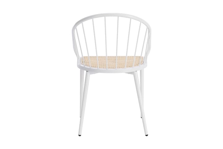 Ruokatuoli Tivi - Valkoinen/Luonnonväri - Ruokapöydän tuolit - Meikkituoli - Käsinojallinen tuoli