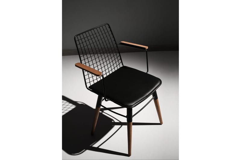 Ruokatuoli Trendel - Musta/Pähkinä - Huonekalut - Tuoli & nojatuoli - Ruokapöydän tuolit