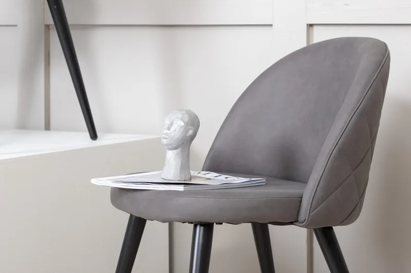 Ruokatuoli Velvet - Harmaa/Musta - Huonekalut - Tuoli & nojatuoli - Ruokapöydän tuolit