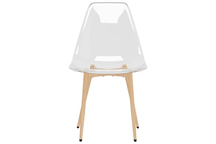 Ruokatuolit 2 kpl läpinäkyvä PET - Ruokapöydän tuolit - Käsinojallinen tuoli - Meikkituoli