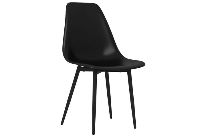 Ruokatuolit 2 kpl musta PP - Meikkituoli - Käsinojallinen tuoli - Ruokapöydän tuolit