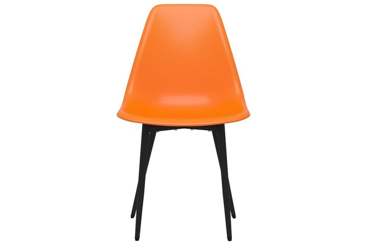 Ruokatuolit 4 kpl oranssi PP - Ruokapöydän tuolit - Käsinojallinen tuoli - Meikkituoli