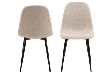 Salaman ruokatuoli kangasta metallijaloilla - Beige - Huonekalut - Tuoli & nojatuoli - Ruokapöydän tuolit