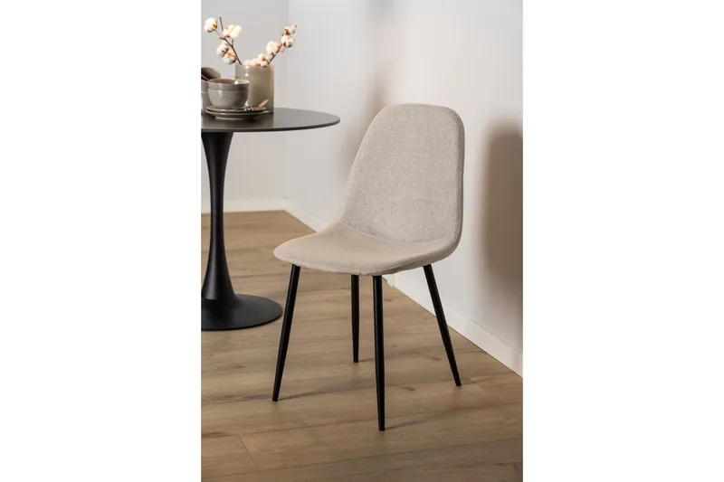 Salaman ruokatuoli kangasta metallijaloilla - Beige - Huonekalut - Tuoli & nojatuoli - Ruokapöydän tuolit