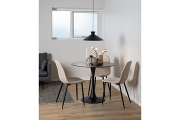 Salaman ruokatuoli kangasta metallijaloilla - Beige - Huonekalut - Tuoli & nojatuoli - Ruokapöydän tuolit