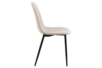 Salaman ruokatuoli kangasta metallijaloilla - Beige - Huonekalut - Tuoli & nojatuoli - Ruokapöydän tuolit