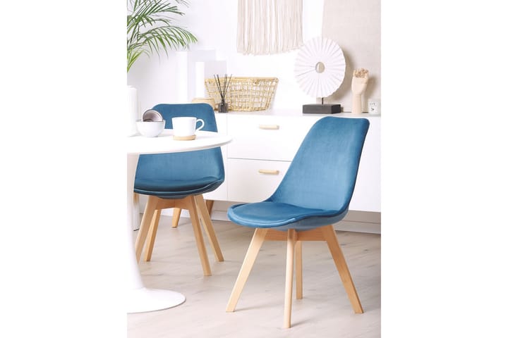 Samettituoli Sunnegata II 2-pak - Sininen - Ruokapöydän tuolit